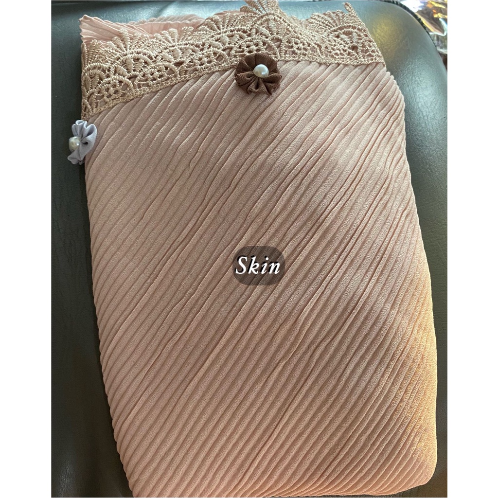 HIJAB SEGIEMPAT PLISKET NAGITA ORY KERUDUNGNAJWA SIZE LEBAR/JILBAB SEGIEMPAT PLISKET NAGITA RENDA SIZE LEBAR-8