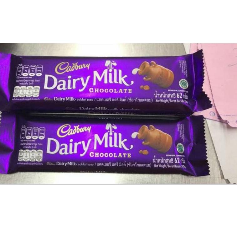 

Promo Hari Ini" Cadbury Dairy Milk 62gr 65gr Chocolate Coklat