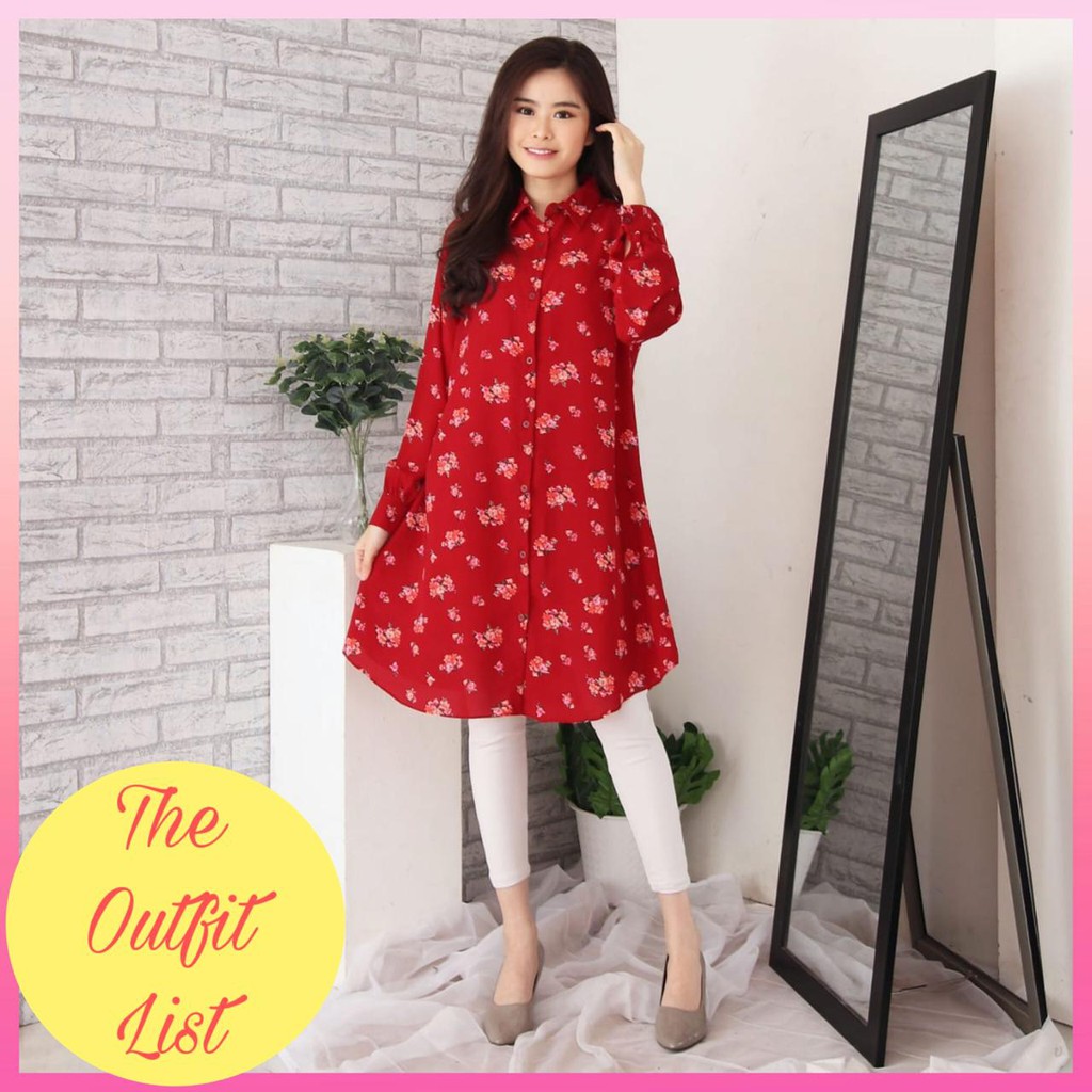 The Outfit Kemeja Tunik Wanita Muslim Neira Monalisa Bella The Outfit Kemeja Tunik Wanita Muslim Neira Monalisa Bella