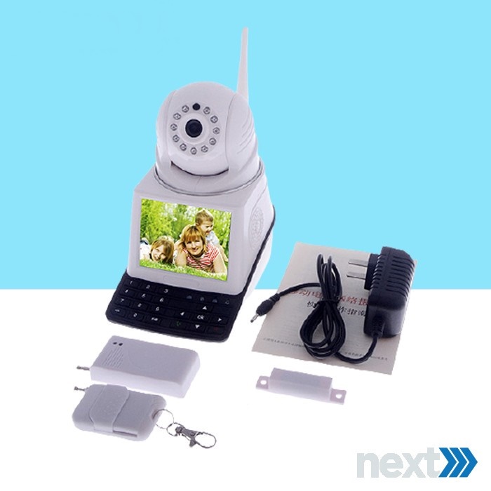 P2P Network Camera Video Call Mobile LCD With Door Alarm Remote-1