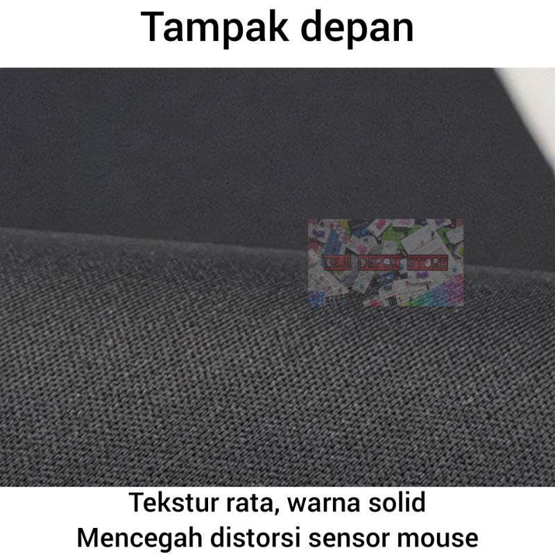 Mouse pad tatakan alas mouse flexible sensitif kesat hitam polos ideal