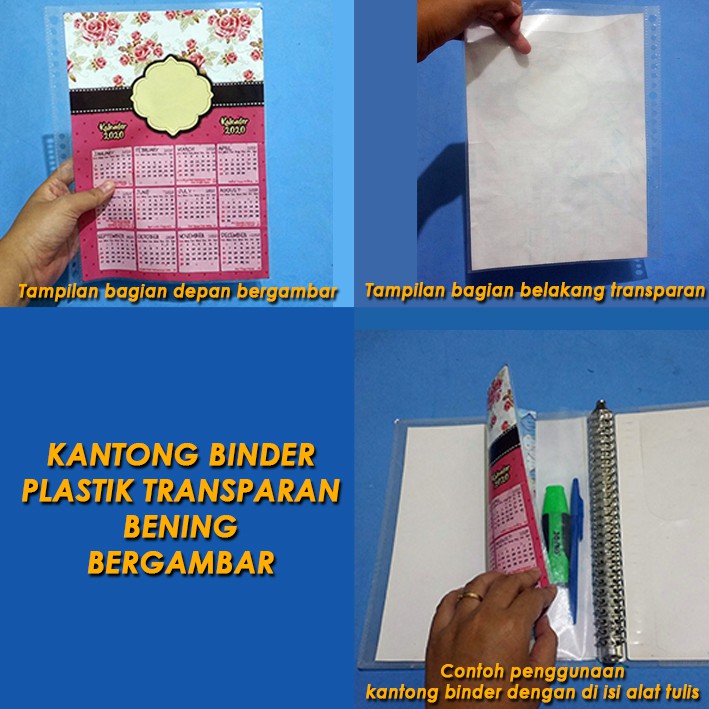 

Kantong kalender 2021 binder plastik transparan bening murah - Pocket Calendar Divider Transparant