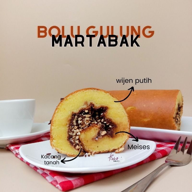 

Bolu Gulung rasa Martabak Coklat Kacang Wijen