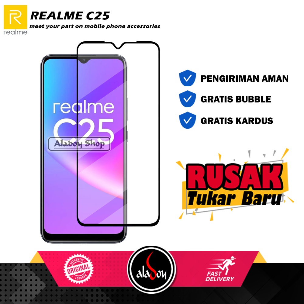 Tempered Glass Realme C25 2021 Anti Gores Layar Screen Protector