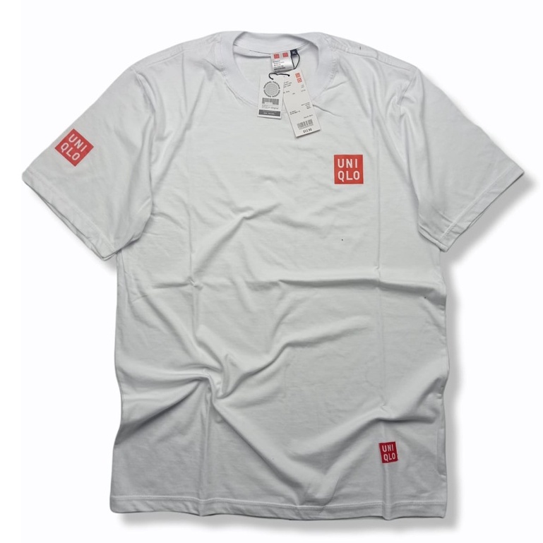 UNIQLO KAOS UNIQLO / T-shirt uniqlo / kaos unisex / kaos pria wanita - kaos surfing baju - kaos oversize - dewasa - baju distro - KAOS POLOS - baju kaos - kaos racing-redbox putih