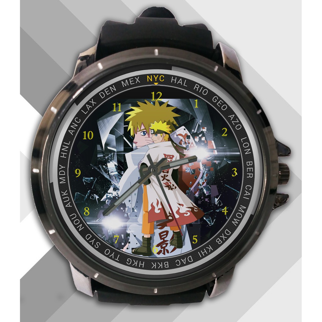 Jam Tangan Pria Motif Anime Naruto Analog