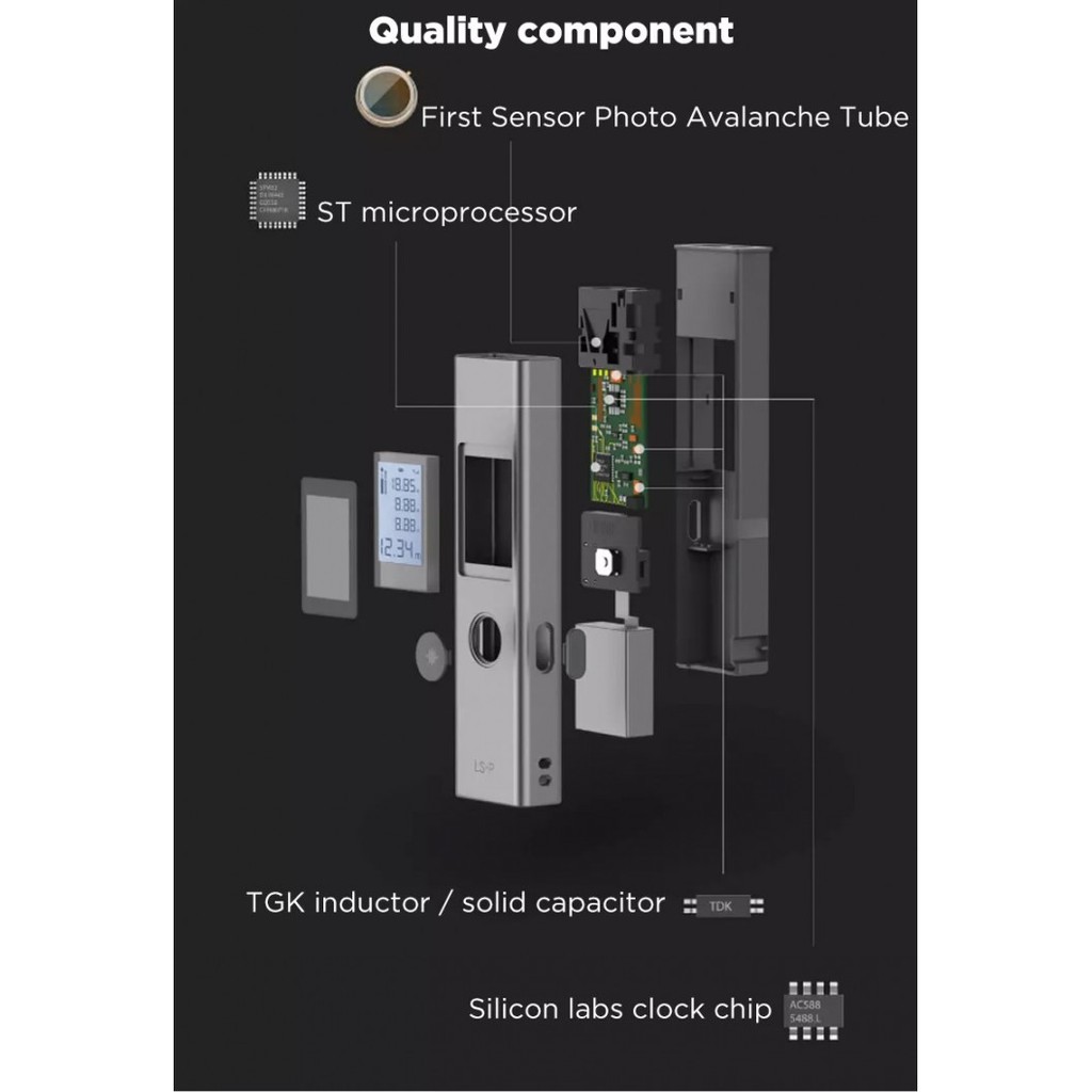 XIAOMI DUKA LS-P - Intelligent Laser Range Finder Measurement - 40M