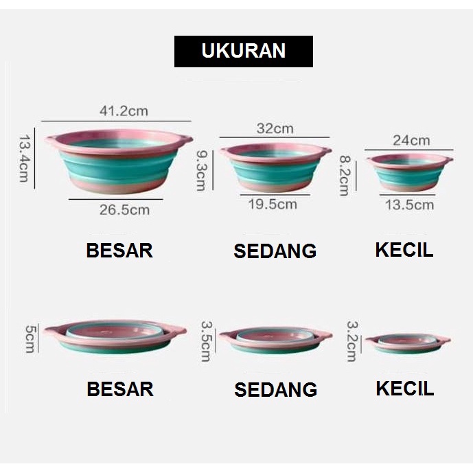 BASKOM/EMBER LIPAT PORTABLE SERBAGUNA TRAVEL