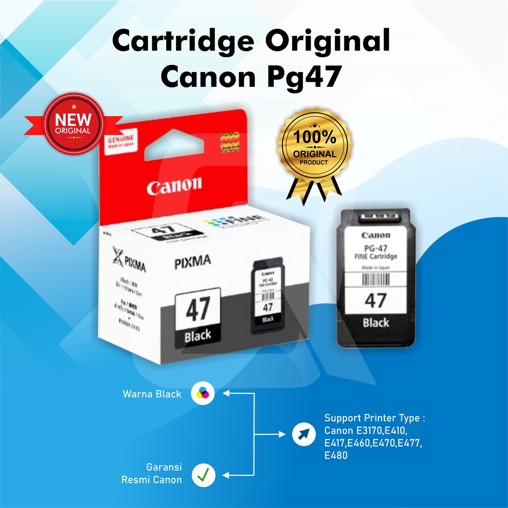 Tinta Canon PG-47 Black Original Ink Cartridge