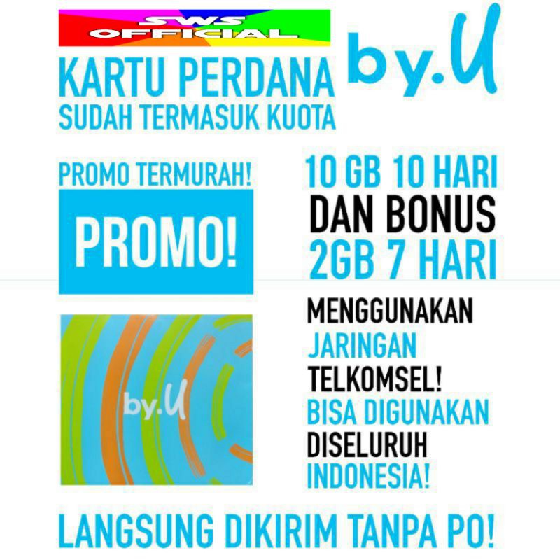 Kartu Perdana byU Kuota Internet by.U Telkomsel