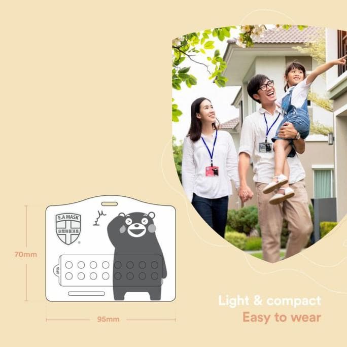 E.A Mask Ea Mask Kalung Ecom Bear Anti Virus Masker Udara