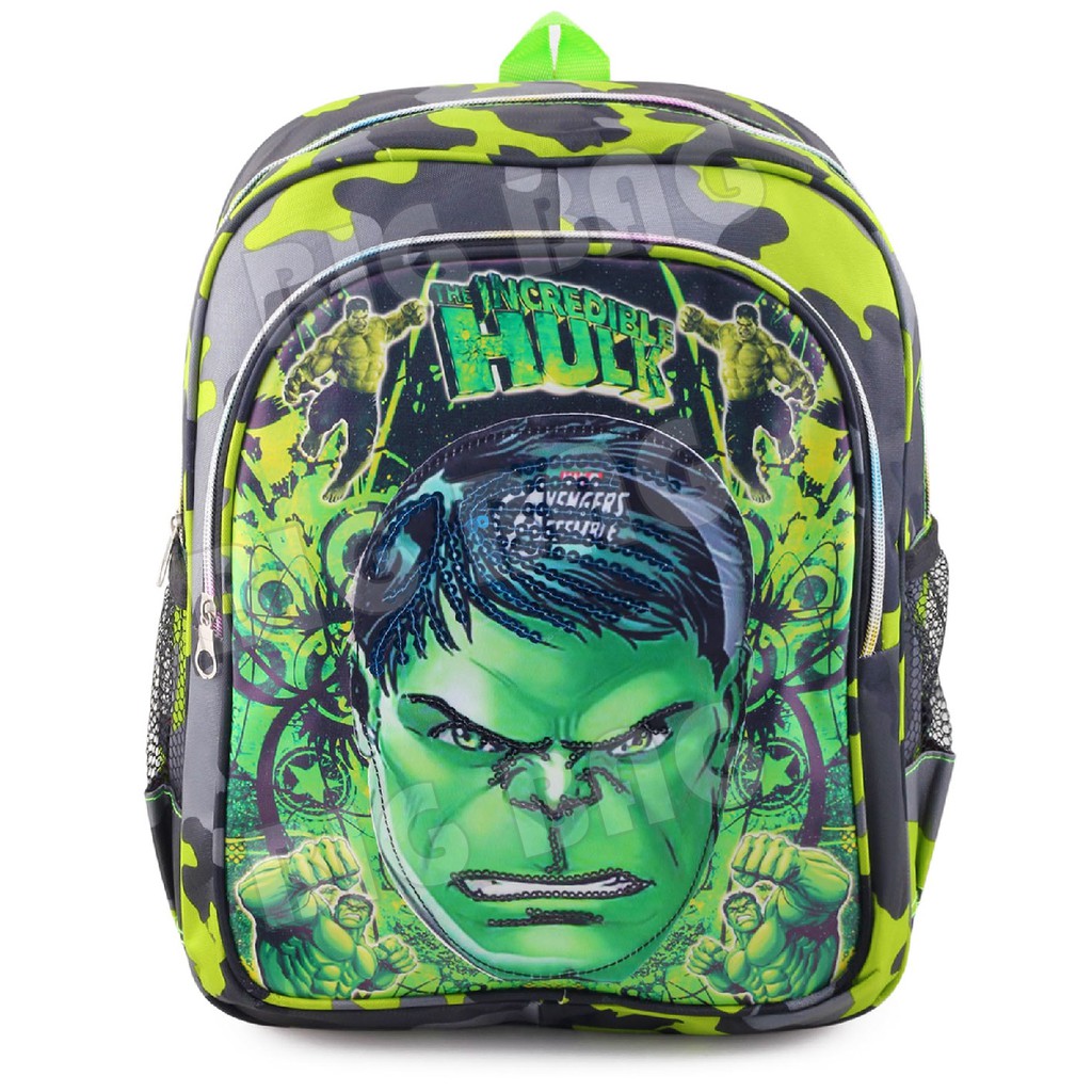 Tas Ransel Anak Laki Laki Karakter THE INCREDIBLE HULK - EXTRA - THE DARK SIDE - RANSEL LED