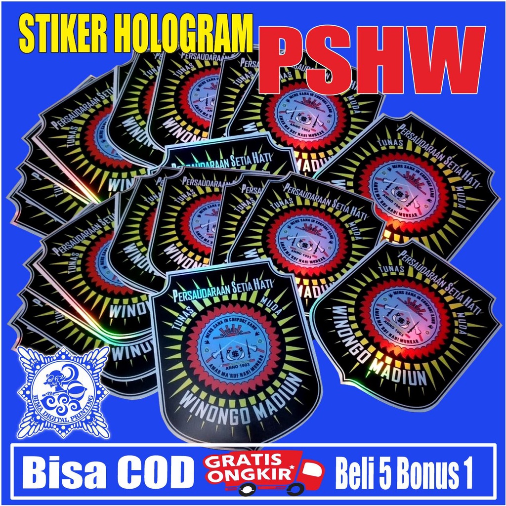 

STIKER HOLOGRAM PSHW STIKER STK STIKER KEMBANG TEPUS KAKI 1903 SETIA HATI anti air BELI 5 GRATIS 1