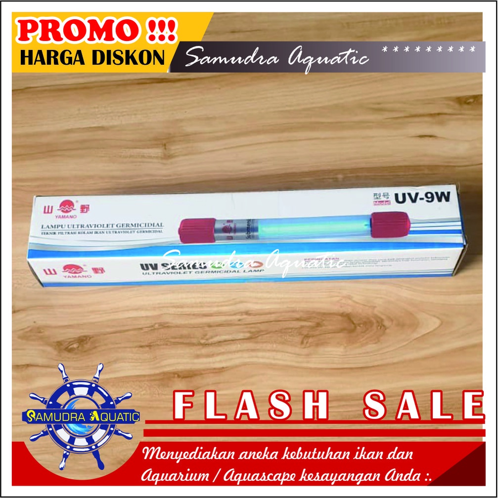 Lampu Aquarium UV 9 WATT Lampu Ultraviolet,  UV Lamp Ultra Violet (GRATIS Buble dan Kardus)