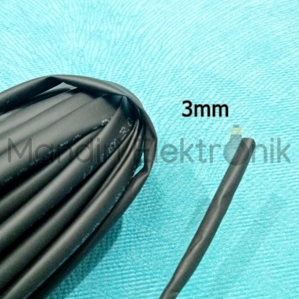 Heatshrink Selongsong Kabel Bakar 3 mm per meter