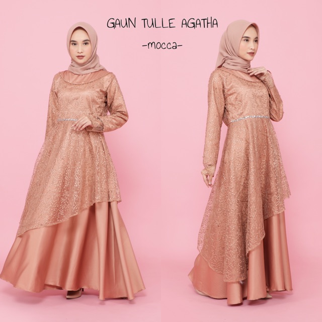 GAUN TULLE AGATHA / GAUN HIJAB KONDANGAN