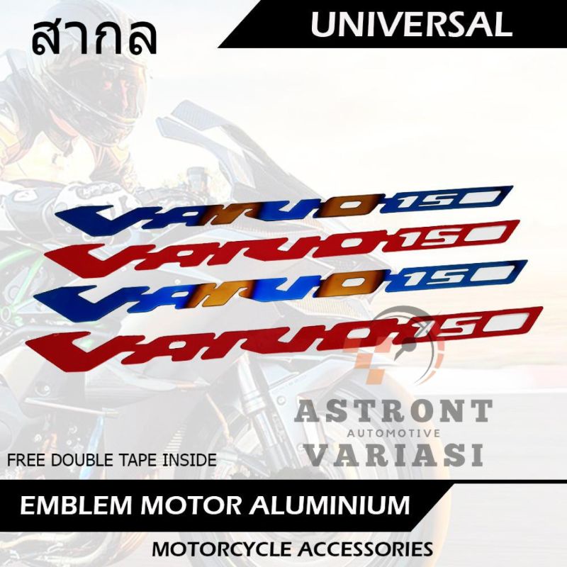 Emblem Thailook Twotone Honda Vario Beat Set Kanan Kiri Full CNC Tempelan Stiker Logo Vario 150