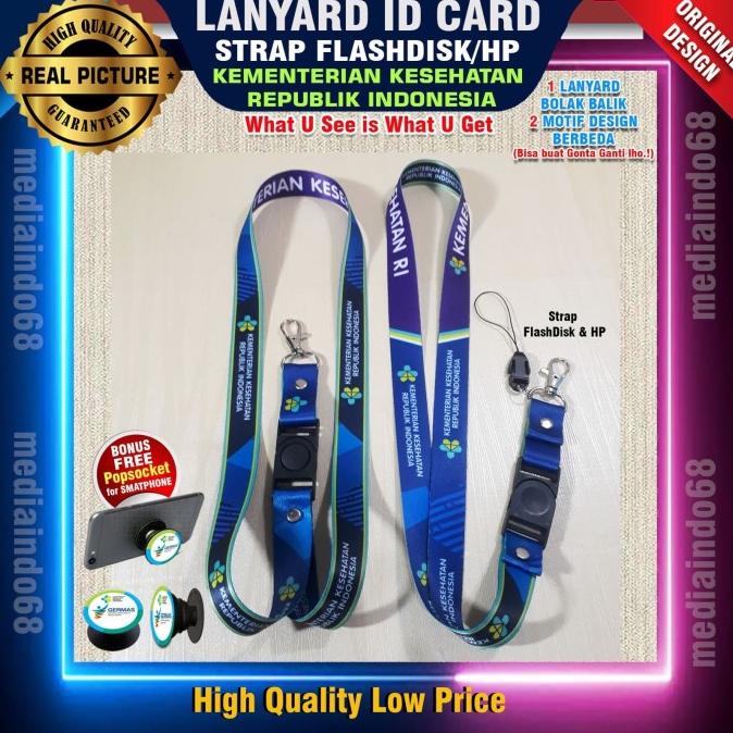 

READY COD KEMENKES RI Lanyard Gantungan ID Card , StrapHP, Flashdisk,Kunci TERPERCAYA Kode 1415