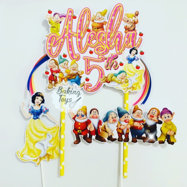 Topper Cake Birthday Princess Snow White / Putri Salju