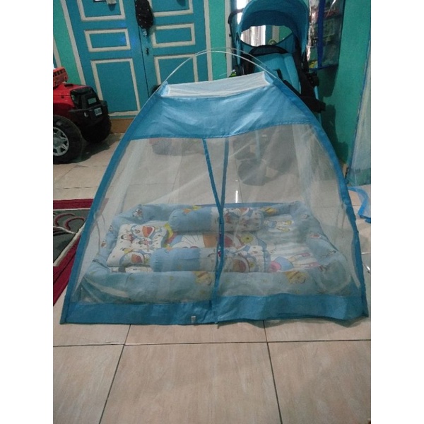 Preloved Kasur bayi kelambu kasur bayi bekas kasur bayi doraemon pakai gratis sarung bantal guling