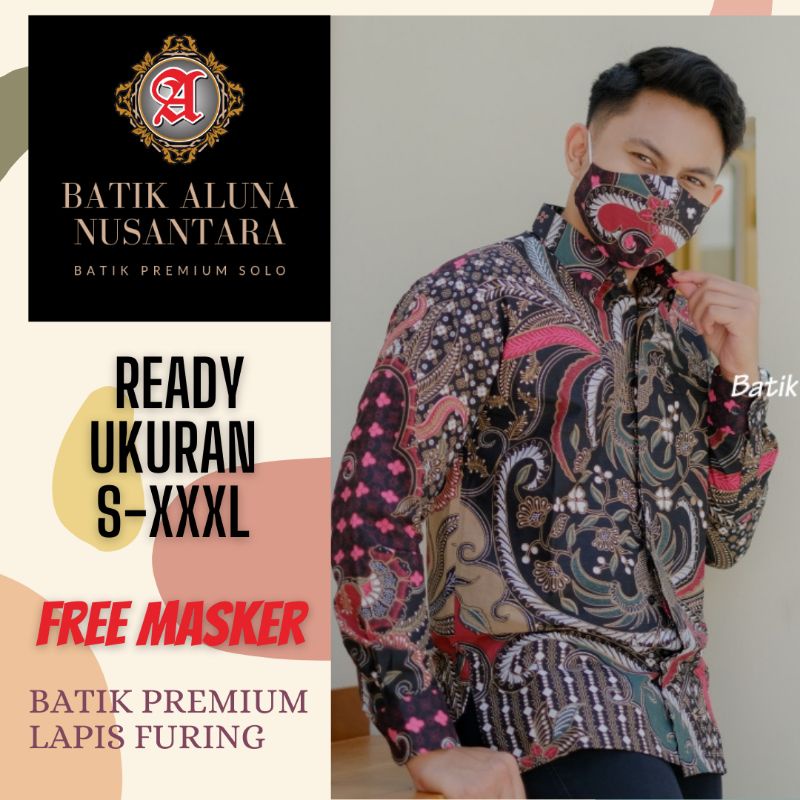 Baju Batik Pria Lengan Panjang Bahan Katun Lapis Furing Premium Batik Aluna Nusantara Terkini Origin