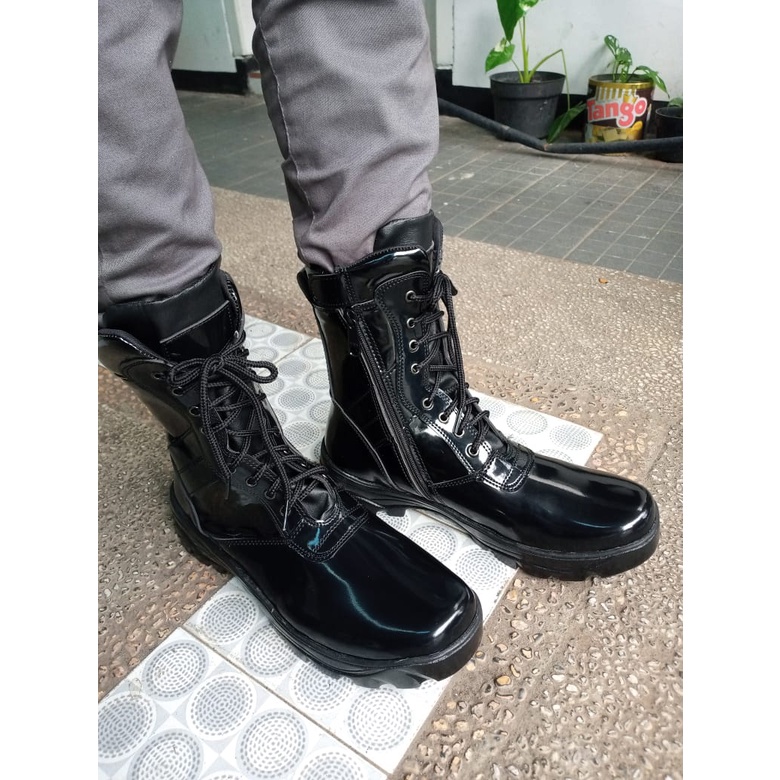 Sepatu PDL Kulit Asli Motif Kilap PDL Tni Polri Linmas
