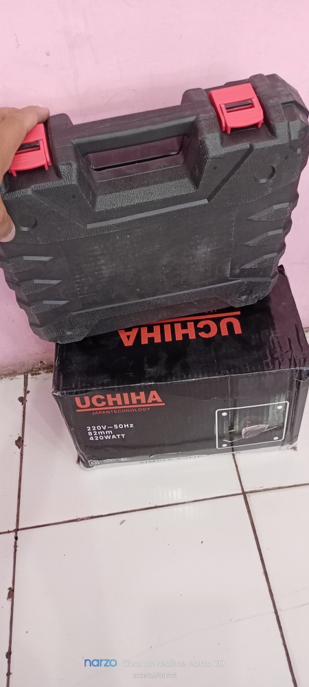 Impact Drill Uchiha 13mm Mesin Bor Beton Besi Kayu Full Set Koper