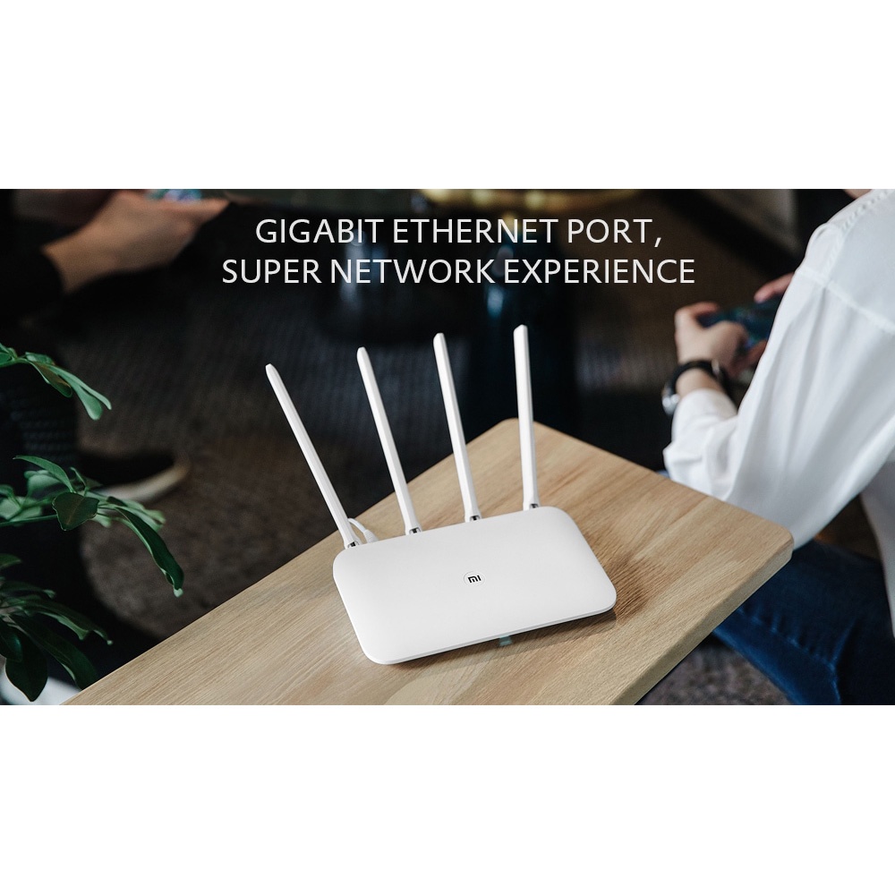 Xiaomi Mi Router 4 Dual Band Wireless Gigabit IEEE 802.11AC 4 Antena - R4 - White