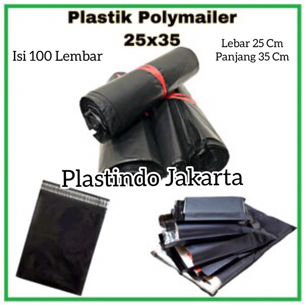 

Plastik Packing Online Polymailer Polimailer Kemasan Amplop 25x35 Hitam (+-100 Lembar)