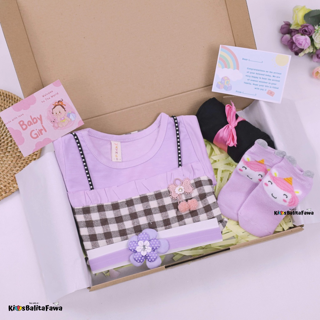 [ICY] Hampers Set Baby Girl 0-18 Month / Gift Lahiran Bayi New Born Anak Perempuan Hadiah Dress Kado