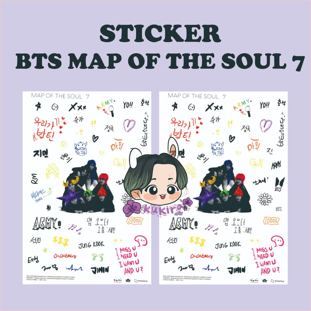 STICKER BTS MAP OF THE SOUL 7 ALBUM (MOTS)