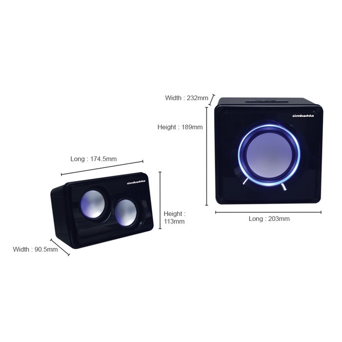 SPEAKER 2.1 MULTIMEDIA SIMBADDA CST 3500N+ PLUS MUSIC PLAYER SUBWOOFER