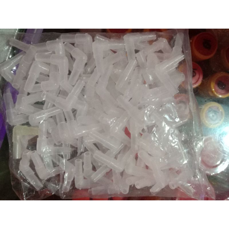 sambungan pipa selang aerator L kecil akuarium