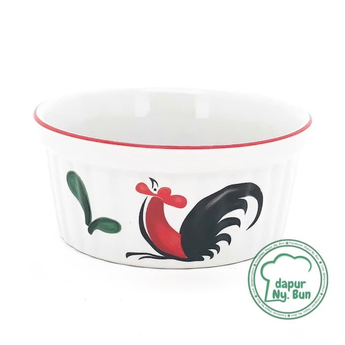 Mangkok Ramekin Ayam Jago Seri 2 / Ukuran 10,5Cm / Mangkok Cup Cake