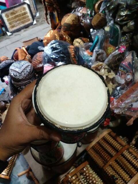 TERMURAH! Jimbe Ukuran Mini Tinggi 15 cm - Alat Musik Tradisional Jawa - Mainan Anak Khas Jogja