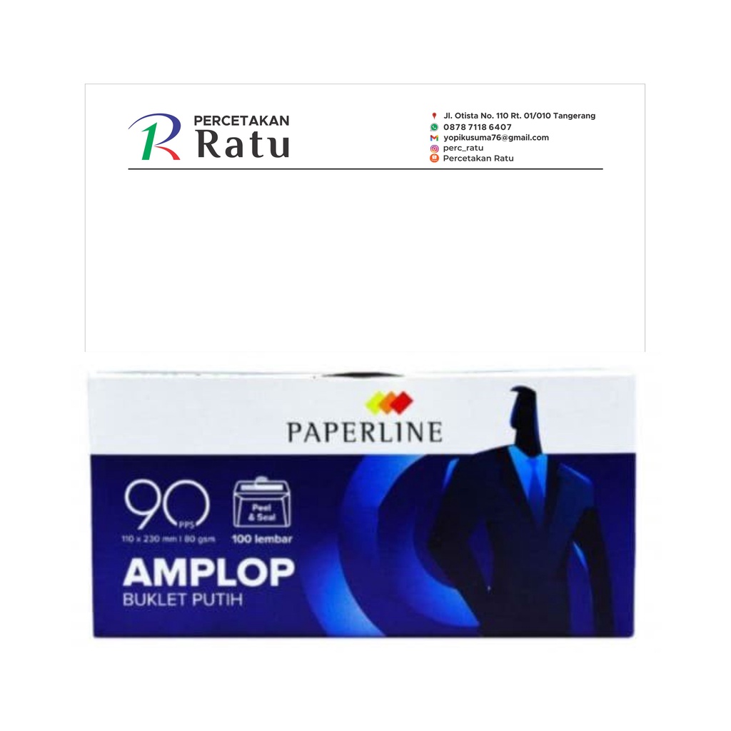 

Cetak Amplop Kop Surat Custom 11x23 Cm Putih ( Amplop 90 )