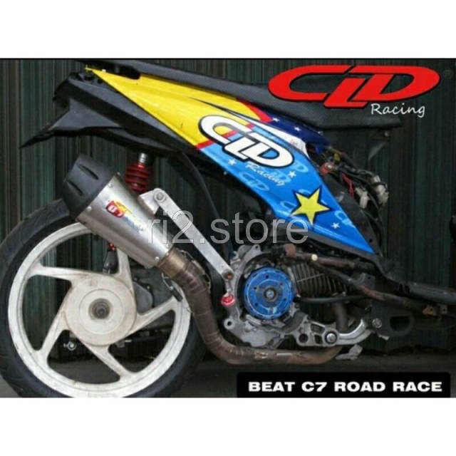 Knalpot Original CLD Type C7 Pipa Kecil Pipa Besar Beat Karbu Beat Fi Scoopy Vario 110