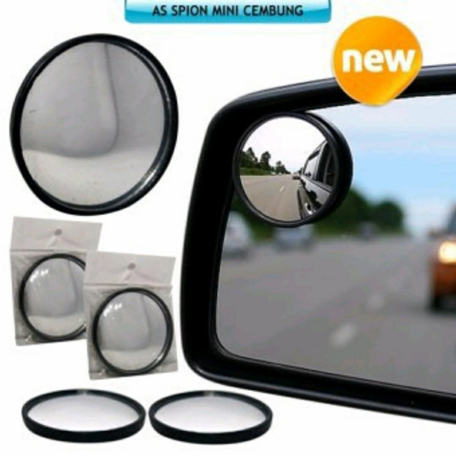 Kaca Cermin Spion Mobil Motor Blind Spot Blindspot Kecil Mini Cembung