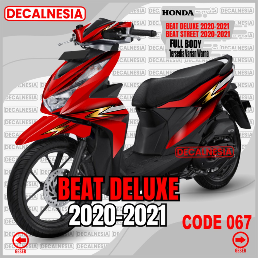 Decal Stiker Beat Deluxe 2021 2022 2023 Street New Full Body Sticker Motor Honda Modif Dekal Variasi Aksesoris Racing Decalnesia C067