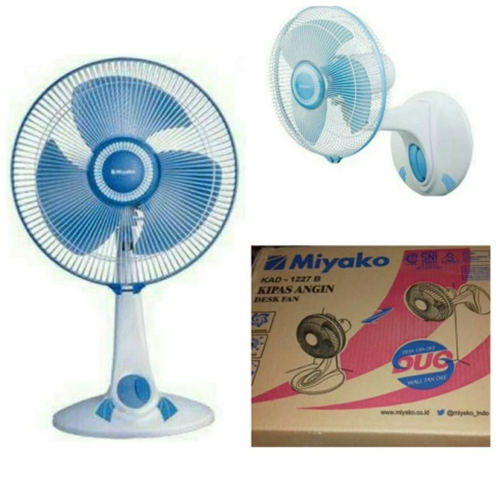 (PENGIRIMAN KHUSUS JNE/JNT/DLL) Kipas Angin Miyako KAD1227 Duo Wall fan &amp; Desk Fan