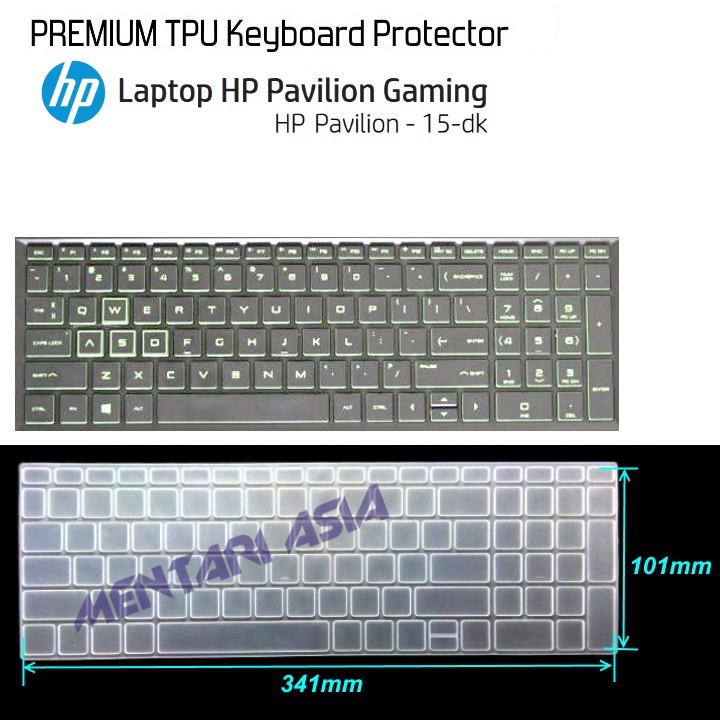 Jual Keyboard Protector HP Pavilion 15 Gaming - PREMIUM TPU Clear
