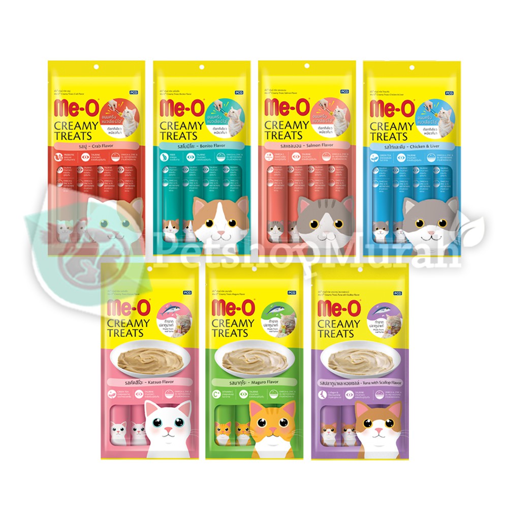 Makanan Kucing Meo Creamy Treats 60gr Snack Me O Treat 60 gr Cemilan