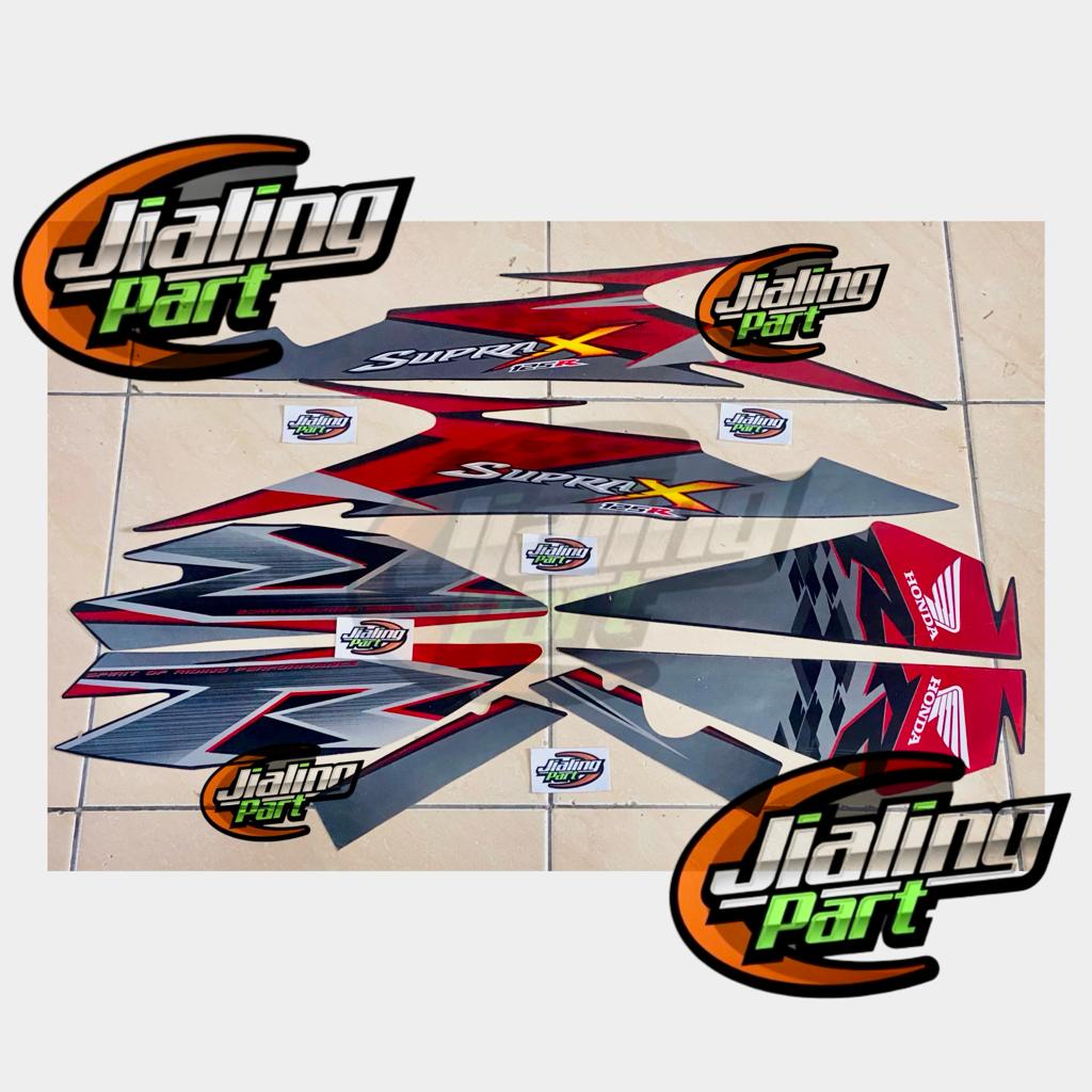 Striping List Supra X 125 2011 - Sticker List body Motor Supra X 125 2011 merah