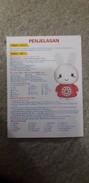 Mainan anak Rabbit story telling kelinci boneka dongeng