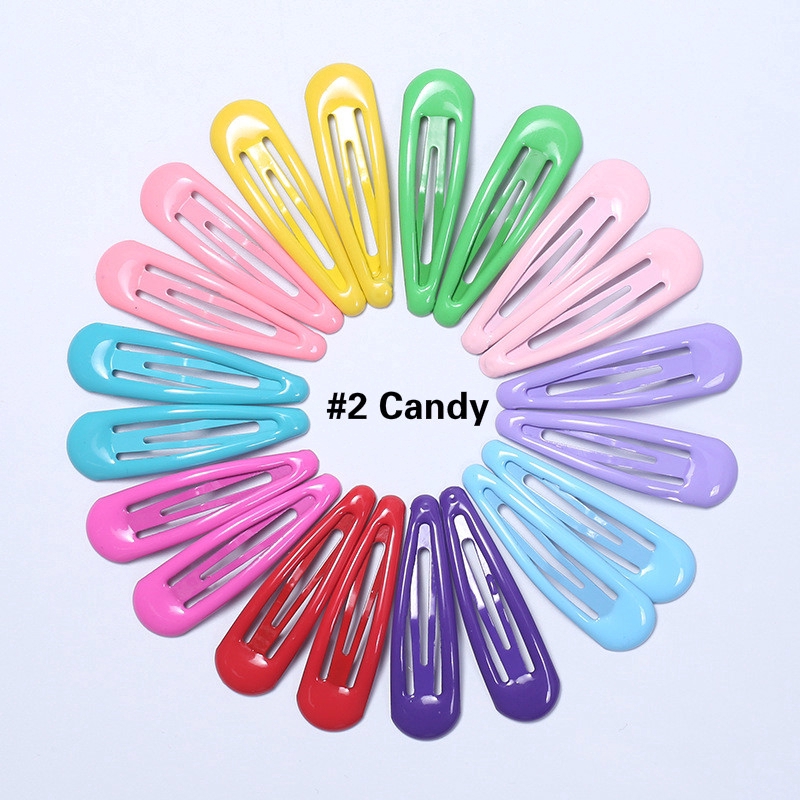 20Pcs Klip Penjepit Rambut dengan Bahan Logam dan Warna Warni Ukuran 5cm