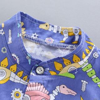 BOBORA Set Baju Anak Laki laki Casual Kemeja Lengan Pendek BOBORA Set Baju Anak Laki laki Casual Kemeja Lengan Pendek