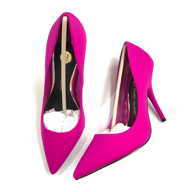 Sepatu Heels River Island Hot Pink size 37