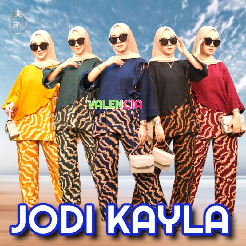 ONE SET JODI KAYLA 2 IN1 ( ATASAN + CELANA ) / SETELAN RAYON / SET RAYON