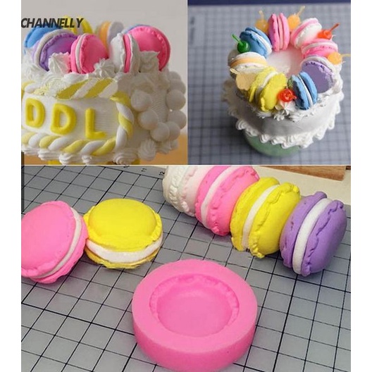 3D Silicon Mold Fondant Cake Decoration - Macaron