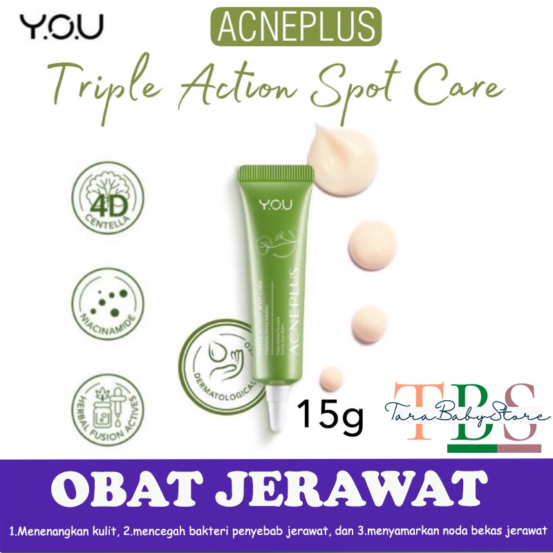 YOU ACNE 4-in-1 Bundle | Acneplus Toner, Spot Care, Moisturizer &amp; Hy!Amino Facial Wash | Skincare Set Anti Jerawat Sabun Cuci Muka [TARABABYSTORE]